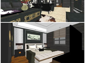 原创精品新中式住宅室内SU模型设计图 55.80MB高清家装模型库资源解析