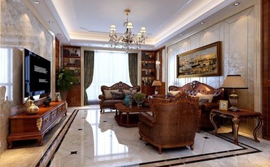 美式四居室225平米12万装修案例分享 永和·璞玉住宅室内装饰装修解析